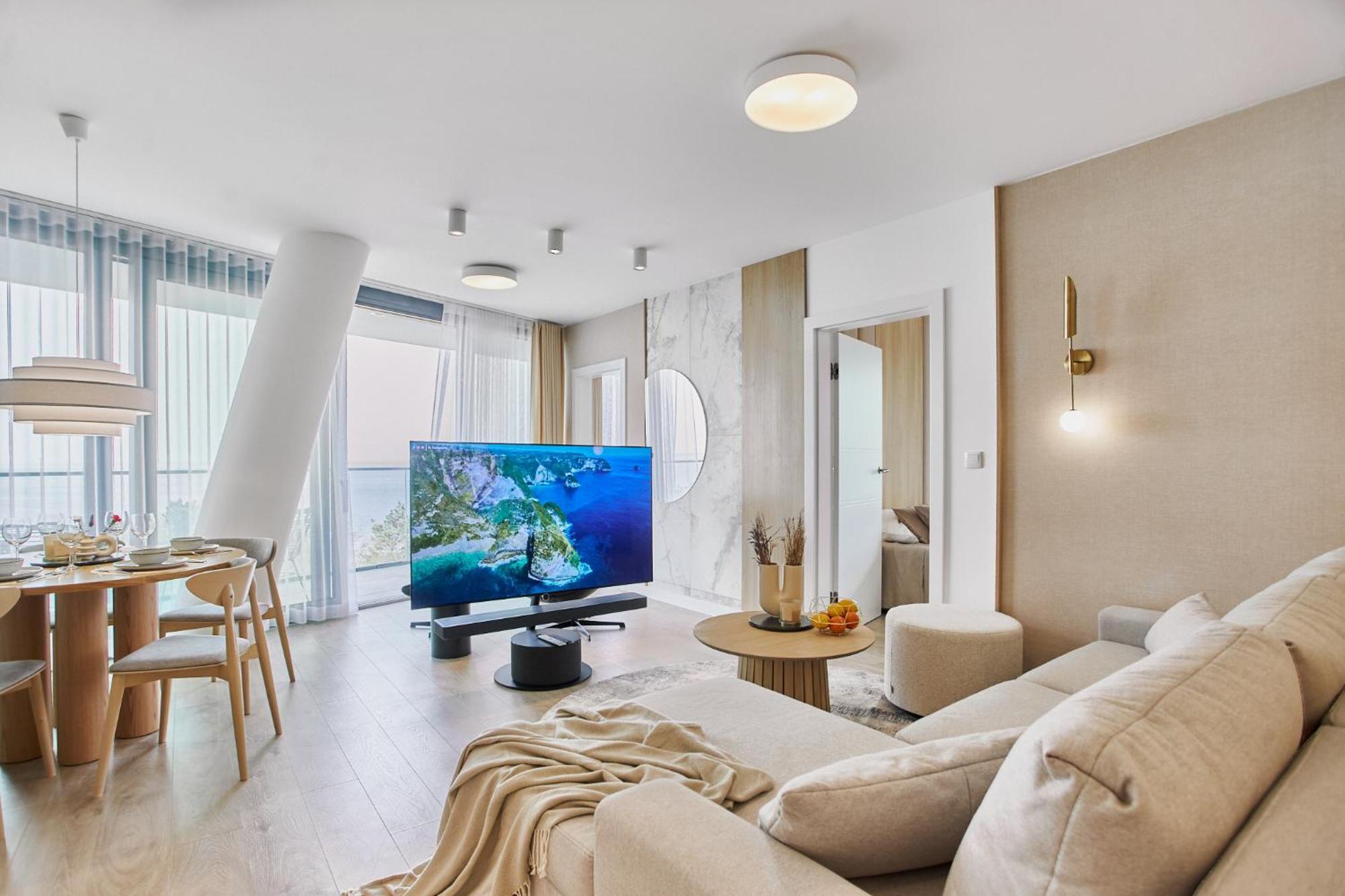 Wave Beachfront Family Apartment Miedzyzdroje Bagian luar foto