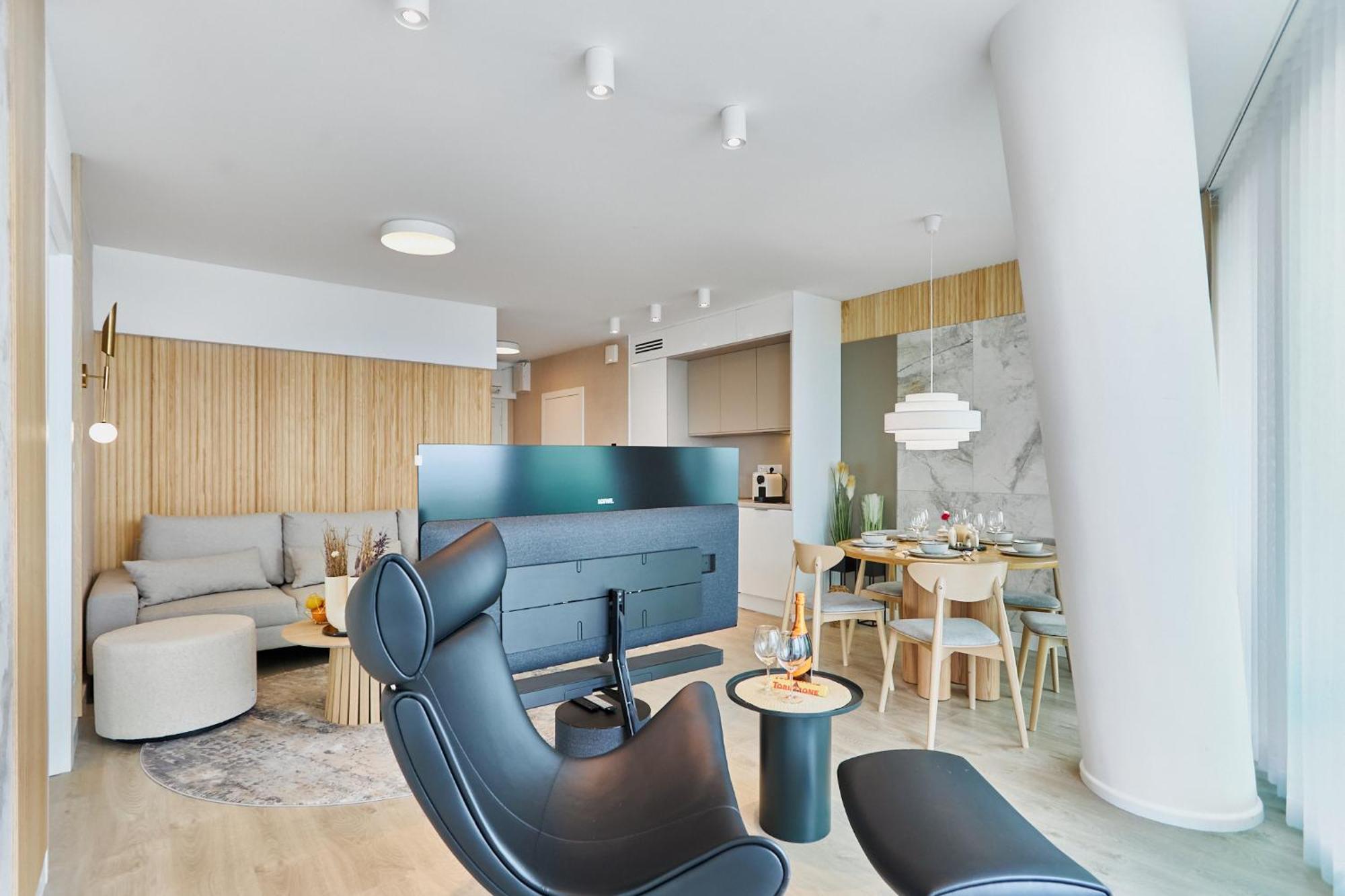 Wave Beachfront Family Apartment Miedzyzdroje Bagian luar foto